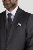 Suit In Pure Wool Loro Piana Fabric Four Season Gray