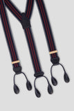 Red/Blue Striped Tailored Suspenders
