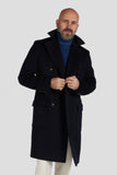 cappotto doppiopetto cashmere blu loro piana