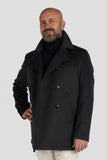 Gray Wool And Cashmere Picot Coat