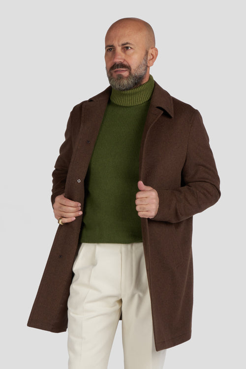 cappotto in cashmere marrone Loro Piana