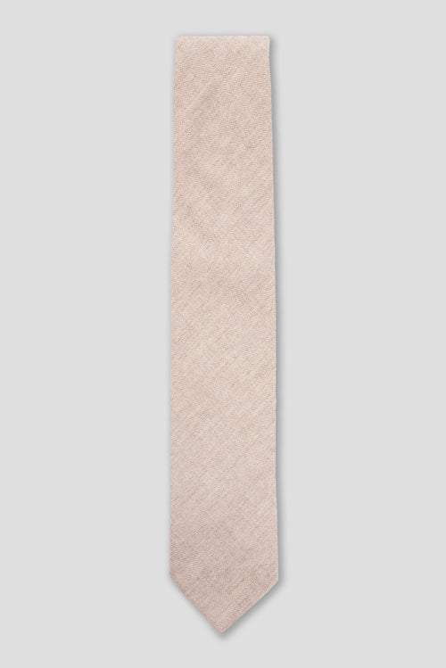 Tie In Sand Silk Wool And Cashmere