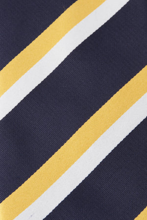 Cravatta In Seta Regimental Blu/Bianco/Oro