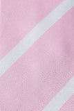 Cravatta In Pura Seta Regimental Rosa /Bianco