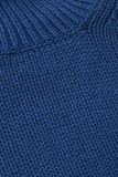 Dolcevita  blu royal in lana seta e cashmere