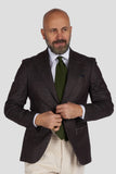 Brown/burgundy wool and silk jacket