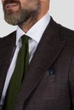 Brown/burgundy wool and silk jacket