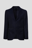 Jacket in pure blue wool