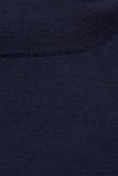 Blue wool silk cashmere turtleneck