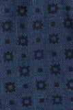 Papillon seta e lana da annodare motivo floreale carta da zucchero /blu