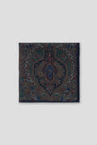 Blue Cashmere Design Wool Pocket Square