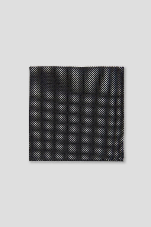 Pochette Black Silk White Dots