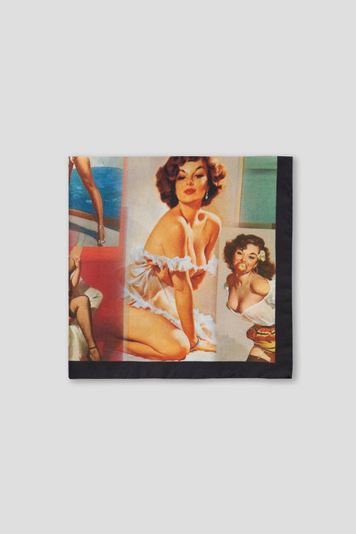 Clutch Bag Silk Design Pin Up