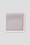 pochette seta bianca e rosso