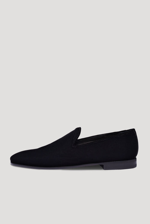 Men's Black Velvet Moccasins