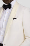 Smoking Bianco E Pantalone Nero In Lana