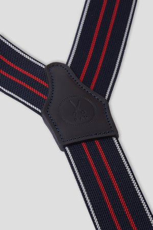 Red/Blue Striped Tailored Suspenders