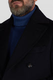 Blue Loro Piana Cashmere Double-Breasted Coat