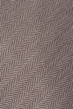 Tone-on-tone fishbone patterned silk and wool tie in sand color