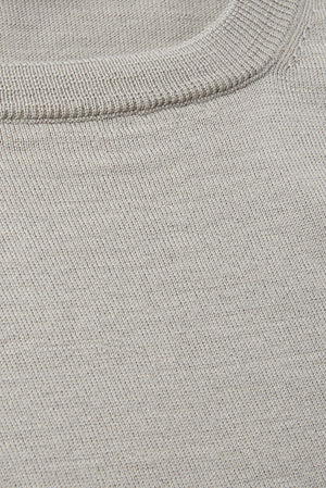 Light gray wool silk cashmere crewneck