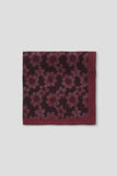 Bordeaux/Grey Flower Design Wool Pochette